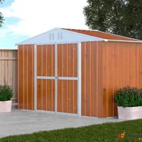 Box giardino lamiera zincata 327x155cm fin legno