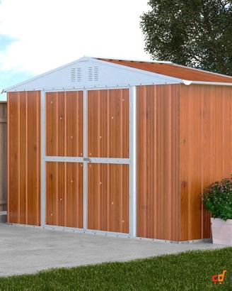 Box giardino lamiera zincata 327x155cm fin legno