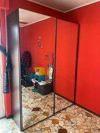 Armadio IKEA 2 ante scorrevoli con specchio-Wengè