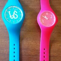 Orologi da polso colori moda estate rosa e celeste