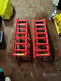 Coppia rampe auto acciaio rosso - 1000kg cad.