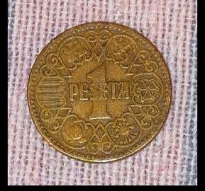 Moneta da 1 Peseta del 1944 Spagna