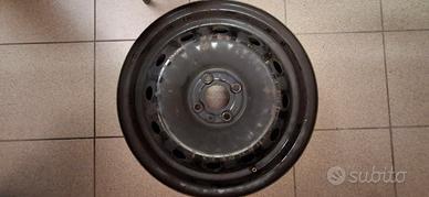 4 cerchioni in ferro con copricerchi lancia 15x6j