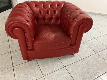 Poltrona in pelle