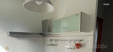 Cappa acciaio con  pensile