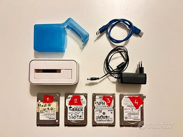 4x HDD da 2.5" + Docking USB 3.0 + Custodia HDD