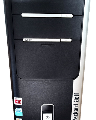 Case PC Packard Bell con alimentatore e processore