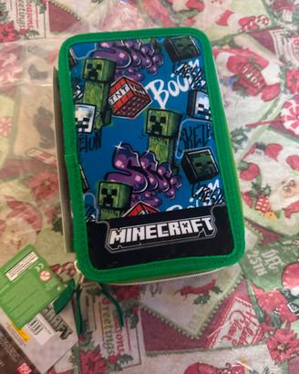 astuccio scuola portapastelli 3 zip minecraft