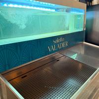 Vetrina espositiva con acquario