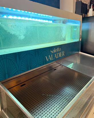 Vetrina espositiva con acquario