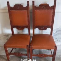 Coppia sedie rinascimentali anni 60