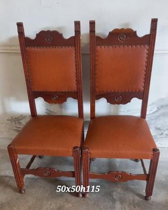 Coppia sedie rinascimentali anni 60