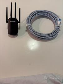 ripetitore wifi wonlink+cavo ethernet cat 8