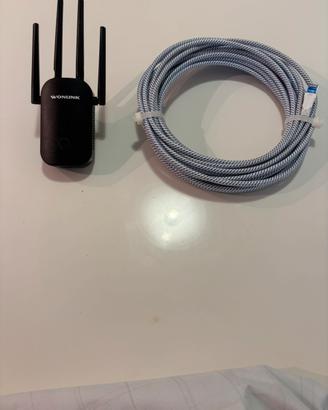 ripetitore wifi wonlink+cavo ethernet cat 8