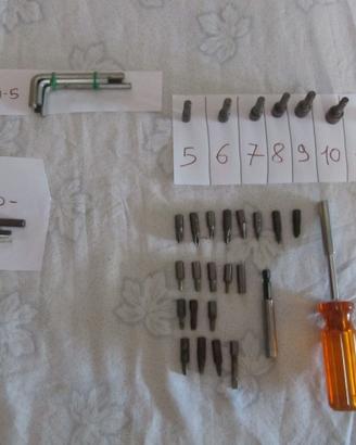 Set cacciavite con inserti + brugole .