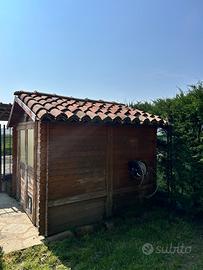 Casetta in legno porta attrezzi