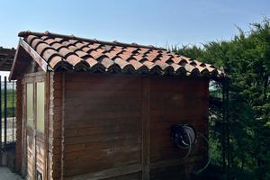 Casetta in legno porta attrezzi