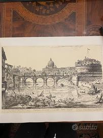 Coppia di stampe antiche di Piranesi – Roma