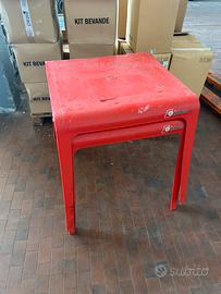 2 tavoli in plastica marchio icnusa