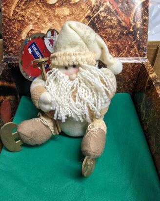 Babbo Natale pupazzo in stoffa nuovo