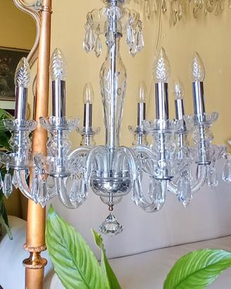 lampadario vintage cristallo di Boemia