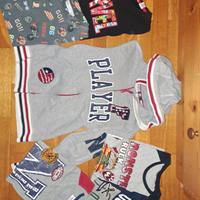 set 6 pezzi magliette bambino 7-8 anni