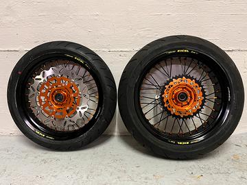 Cerchi 17 Excel Faba motard ktm GOMMATI NUOVI