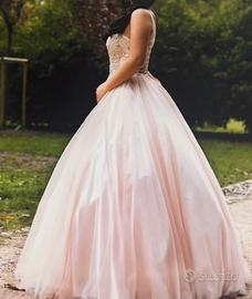 Abito da Quinceañera rosa baby