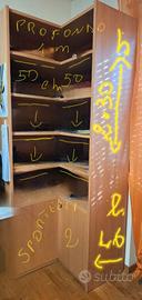 Libreria 5 ripiani e due ante