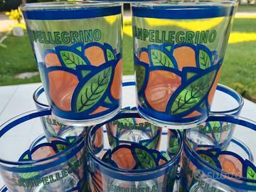 18 Bicchieri pubblicitari San Pellegrino anni 70