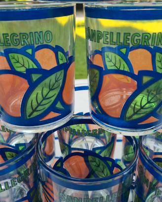 18 Bicchieri pubblicitari San Pellegrino anni 70