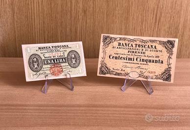 Lotto lire Banca Toscana 1870