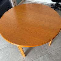 Tavolo rotondo in legno allungabile