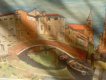 Quadro Chioggia Canale Vena Ann 1966