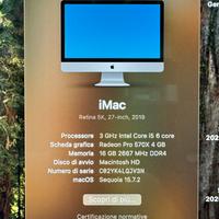 IMac retina 5k, 27 inch  2019