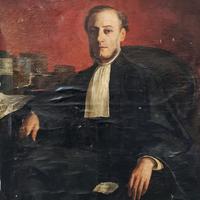 Antico Dipinto Ritratto di Avvocato  / olio / '800