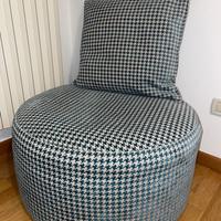 Pouf rotondo con cuscino