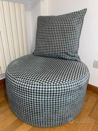 Pouf rotondo con cuscino