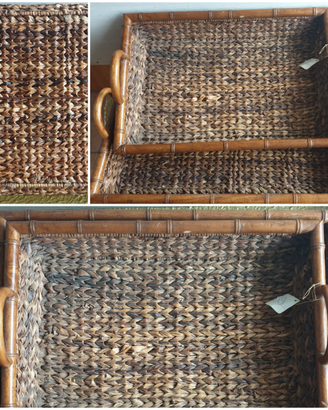 Sia collection design vassoi e scatola in rattam