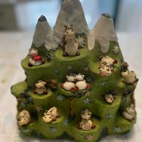 Espositore montagna con 11 mucche Paolo Chiari