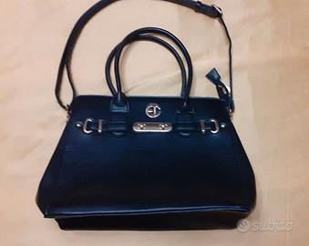 BORSA NERA ELEGANTE  - SEMIRIGIDA – DECORAZIONI