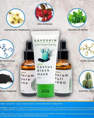 Cactus black mask per punti neri - nuovo
