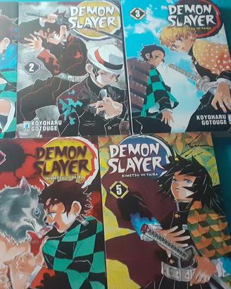 demon slayer volumi dall'1 al 5