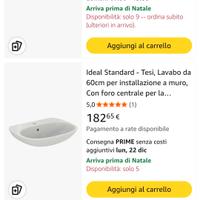 lavabo con rubinetto più rubinetto bidet cordinato