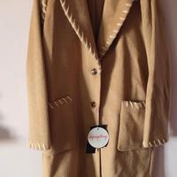 Twinset Cappotto monopetto misto lana cardata con 