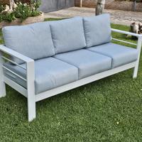 Divano Alluminio 3 Posti Bianco o Nero CUSCINONI 