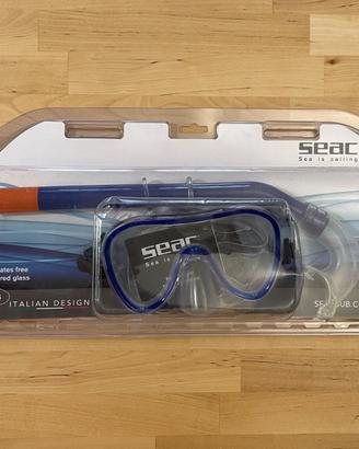 Maschera mare Seac Set Bis Salina Blu