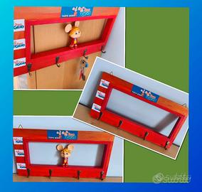Quadro appendichiavi Diorama Topo Gigio in Legno