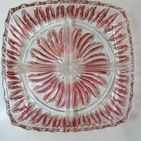 PIATTO DA APERITIVO IN CRISTALLO COLORATO