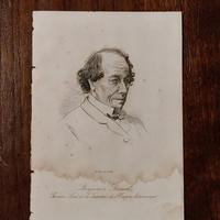 Stampa firmata di A. WEGER - "Benjamin Disraeli"